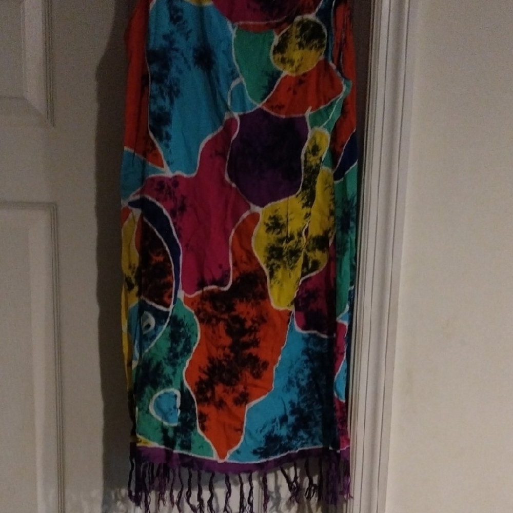 Vibrant Multicolor Abstract Scarf